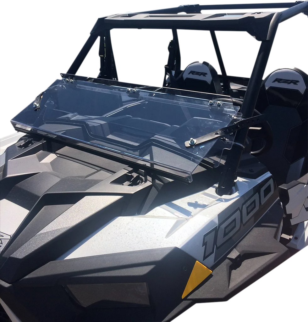 Moose Offroad Full Folding Windshield - LEMA100-0046 fits RZR XP - Side View