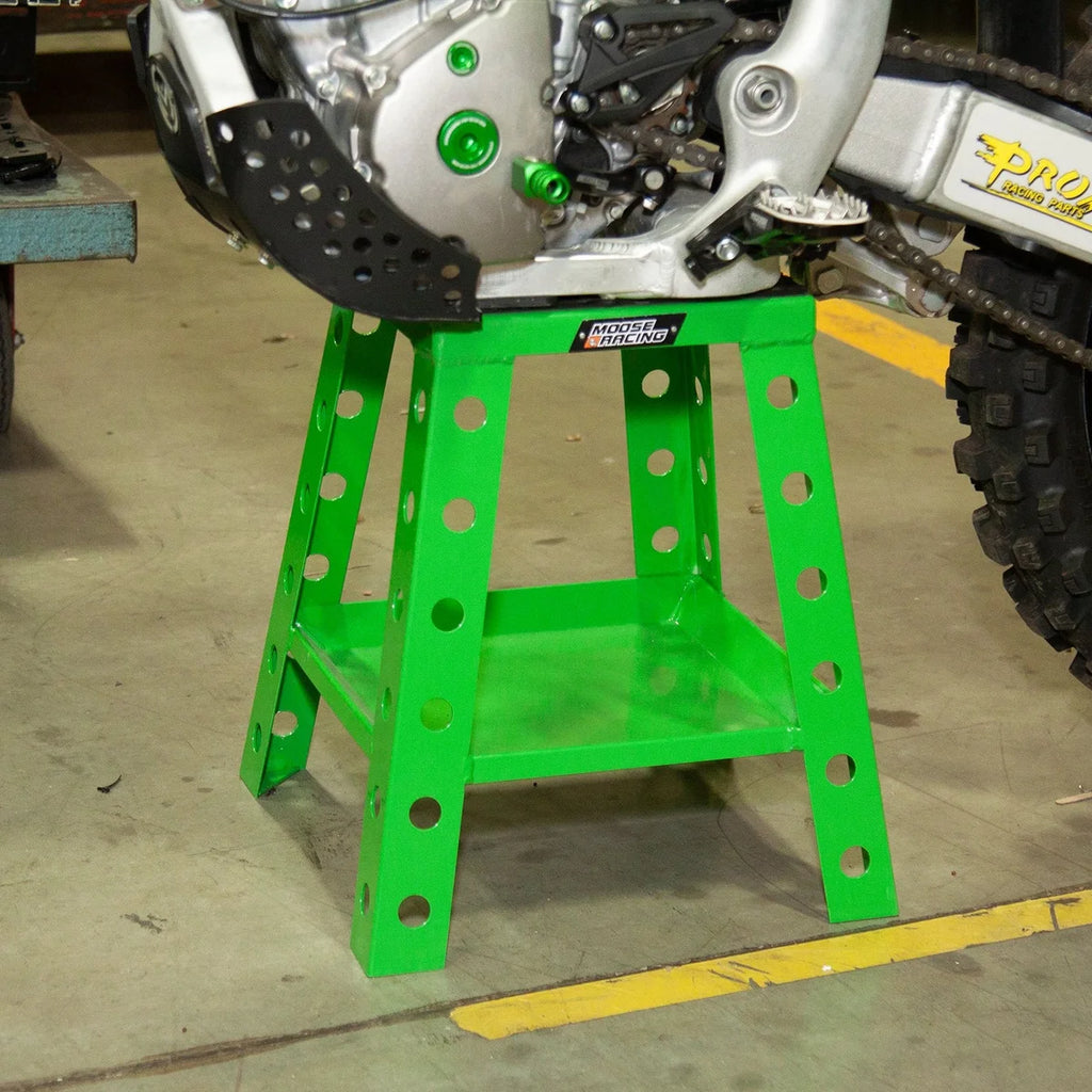 Moose Offroad Fundamental Bike Stand - Green 4101-0405 - Side View