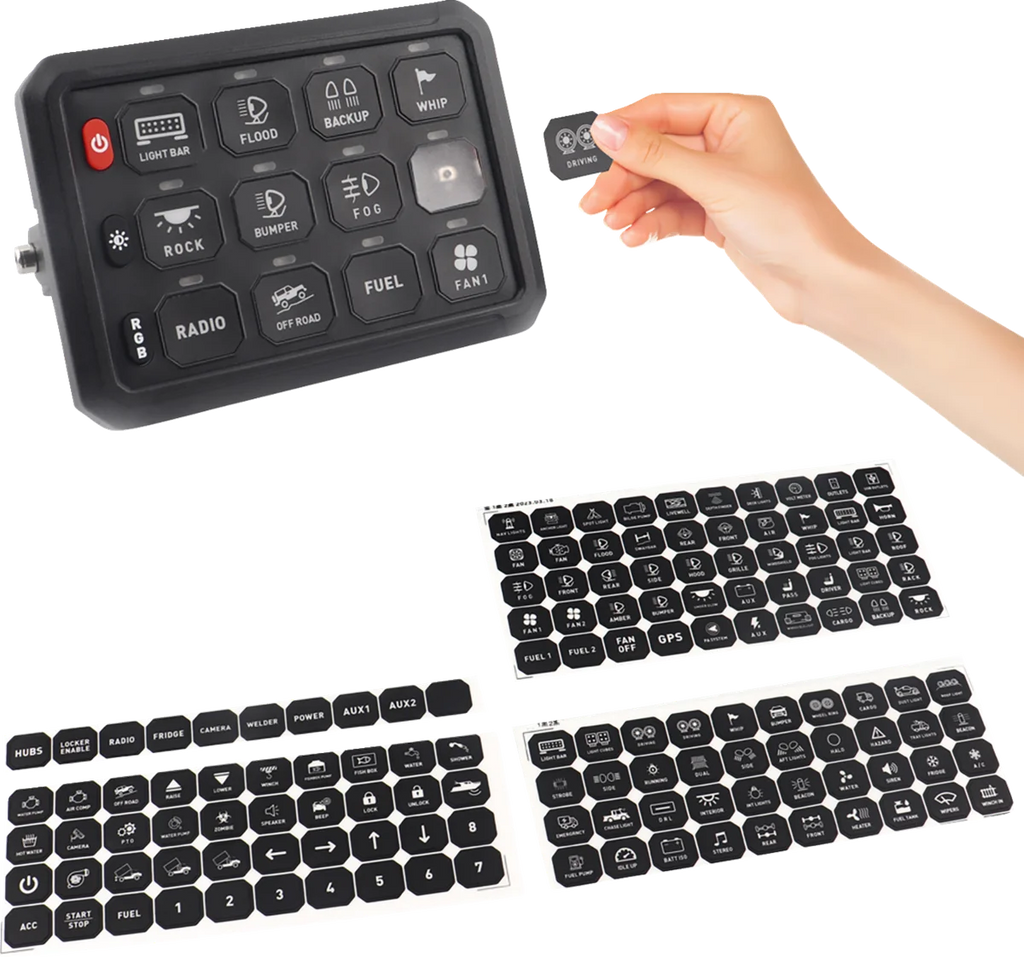 Moose Offroad Gang Switch Panel - 12 Position 90-200-PU - Additional View 6