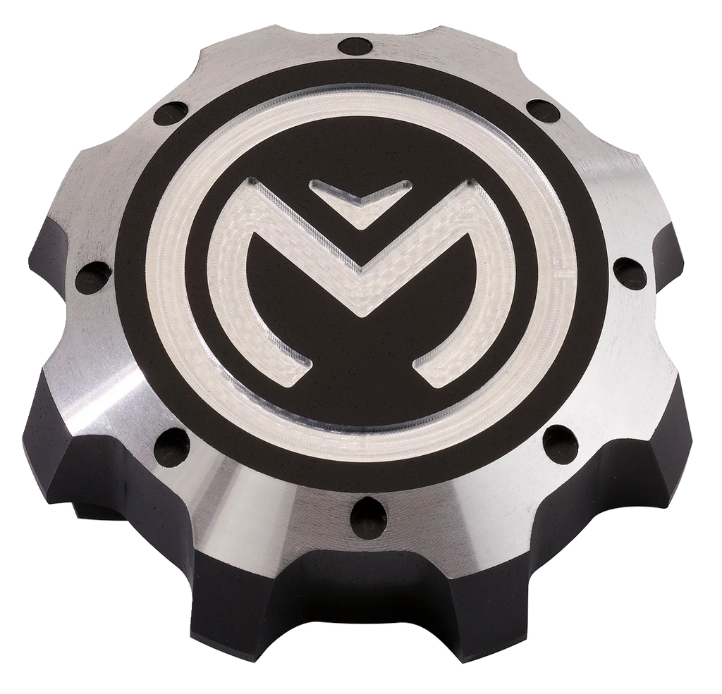 Moose Offroad Gas Cap - Silver/Black 100-4108-PU fits Polaris - Side View