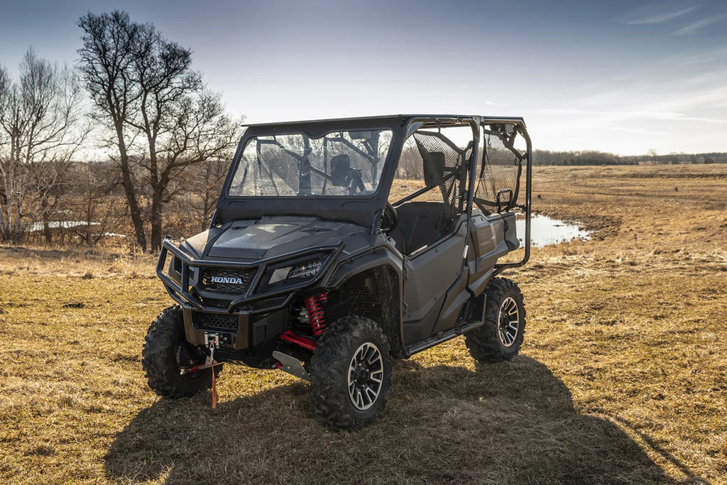 Moose Offroad Glass Windshield - 28200M fits Honda Pioneer - Installation View