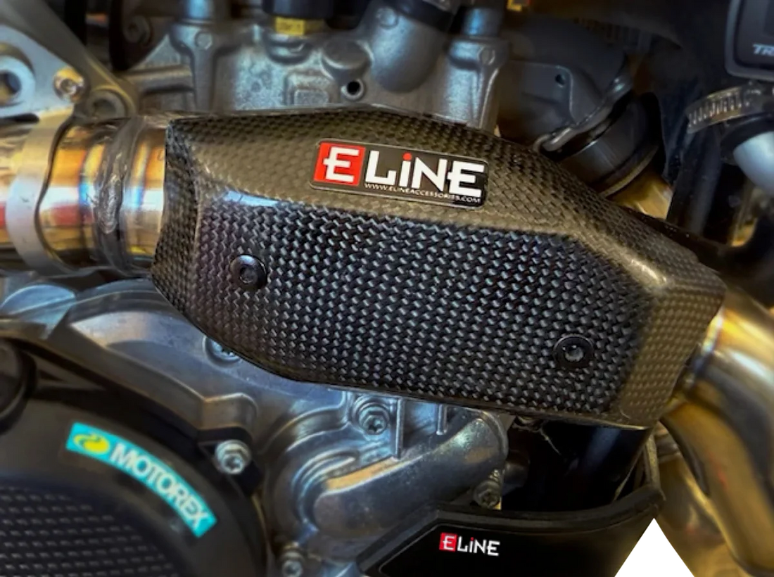 Moose Offroad Heat Shield - Carbon Fiber UMB2 - Side View