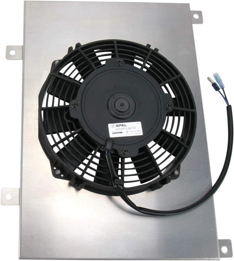 Moose Offroad Hi-Performance Cooling Fan - 600 CFM - Kawasaki Z5020 - Side View