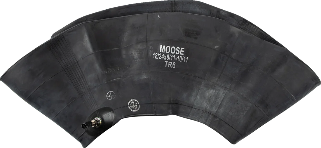 Moose Offroad Inner Tube - Heavy Duty - 10" - TR-6 - Center Metal Valve W99-6160 - Side View