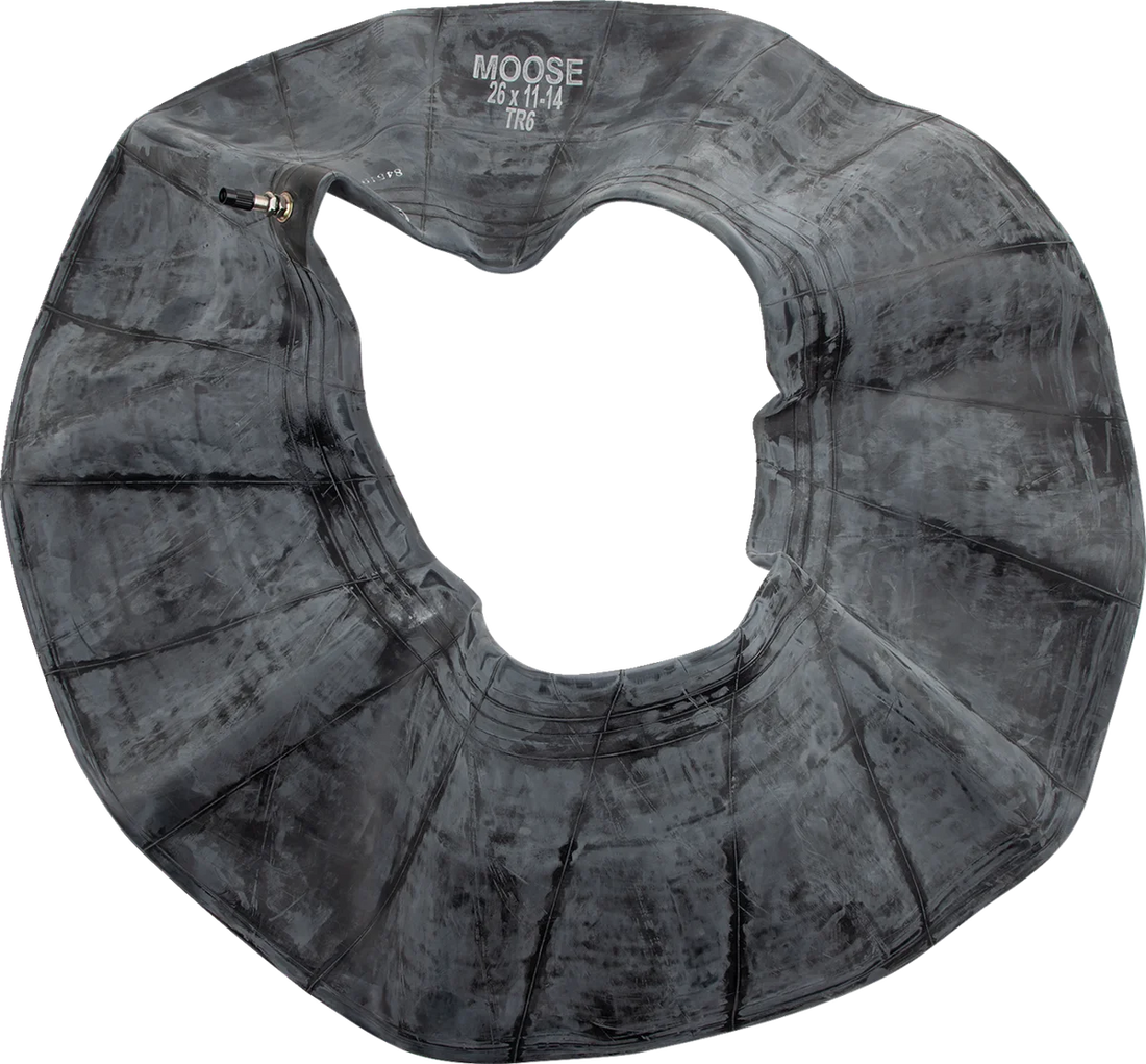Moose Offroad Inner Tube - Heavy Duty - 14" - TR-6 - Center Metal Valve W99-6187CMV - Side View