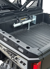 Load image into Gallery viewer, Moose Offroad Jack with Crank Handle - Extended Height - with Bed Mount - Universal U-5100-R fits Polaris - Installation View