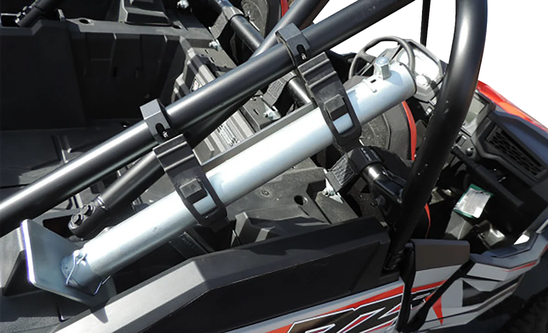 Moose Offroad Jack with Crank Handle - Extended Height - with Rollcage Mount - Universal U-5100-RC - Installation View
