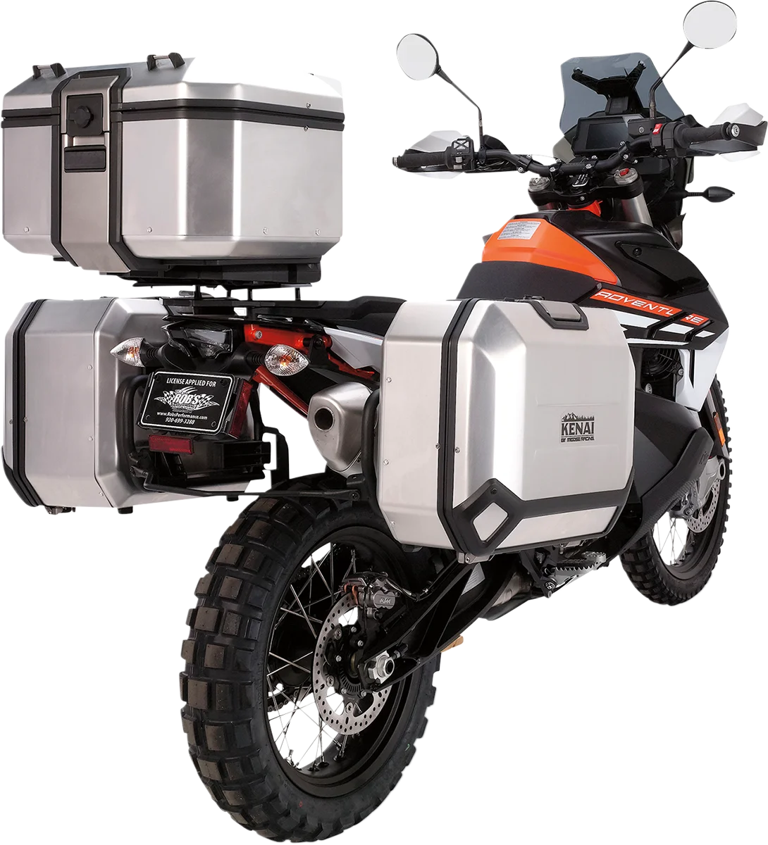 Moose Offroad Kenai Case 36 - Right - Silver D0TR36100RKM - Back View