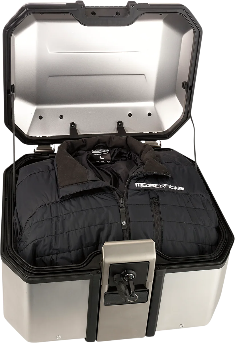 Moose Offroad Kenai Top Case - 37 Liter - Silver D0TR37100KM - Installation View