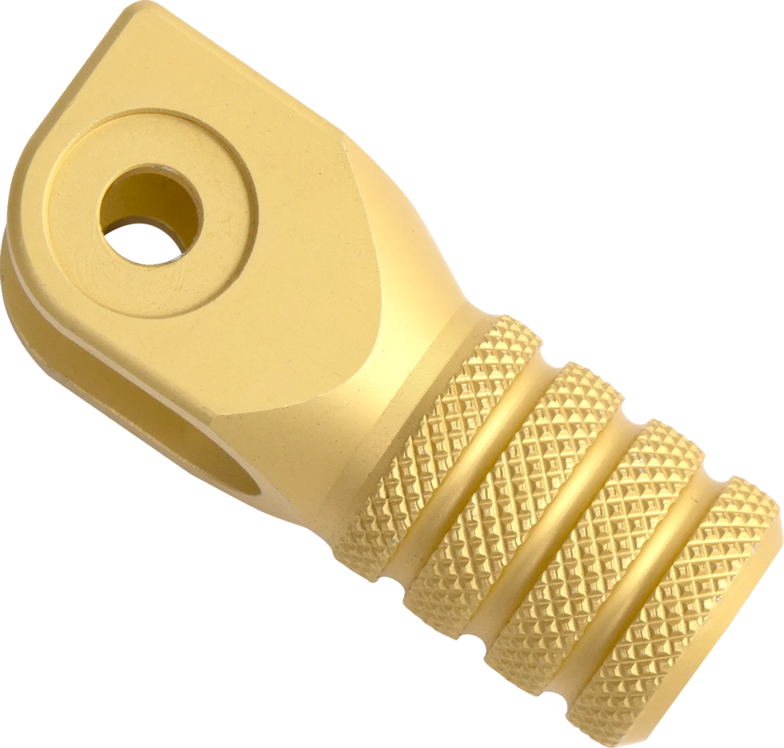 Moose Offroad Knurled Shift Lever Tip - 0 mm - Gold 81-0000-02-50 - Side View