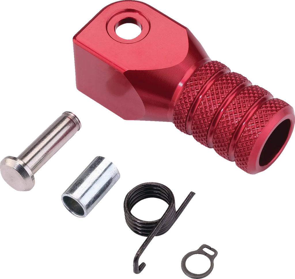 Moose Offroad Knurled Shift Lever Tip - 0 mm - Red 81-0000-02-10 - Main Product View