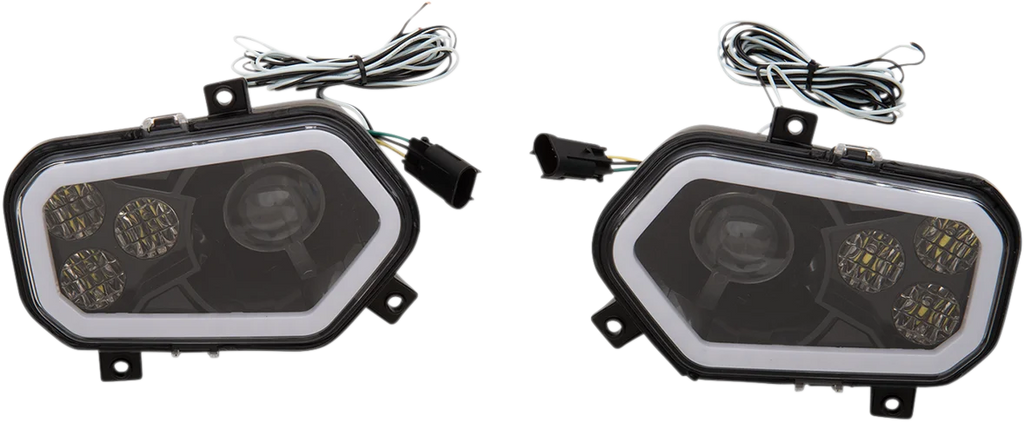Moose Offroad LED Headlight - RZR800/900 - Black 100-3373-PU - Main Product View