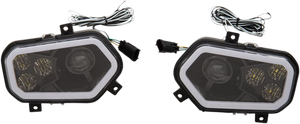 Moose Offroad LED Headlight - RZR800/900 - Black 100-3373-PU - Main Product View