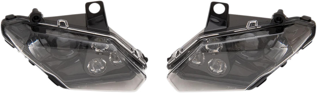 Moose Offroad LED Headlight - RZR800/900 - Black 100-3373-PU - Side View