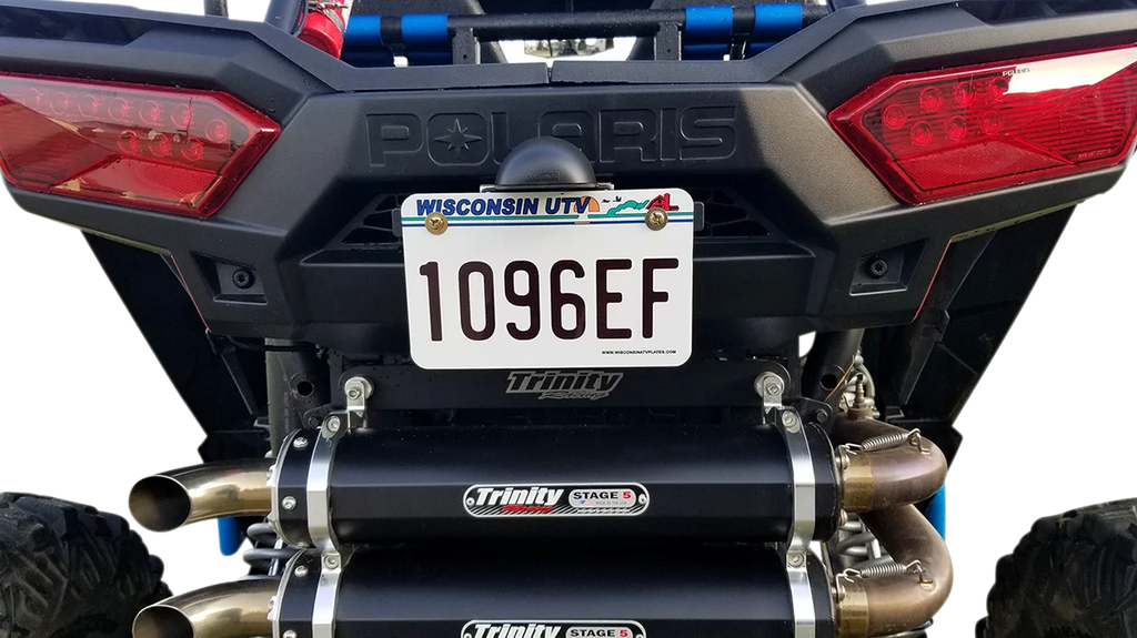 Moose Offroad LED License Plate Bracket - Black LP-L75CBM - Back View
