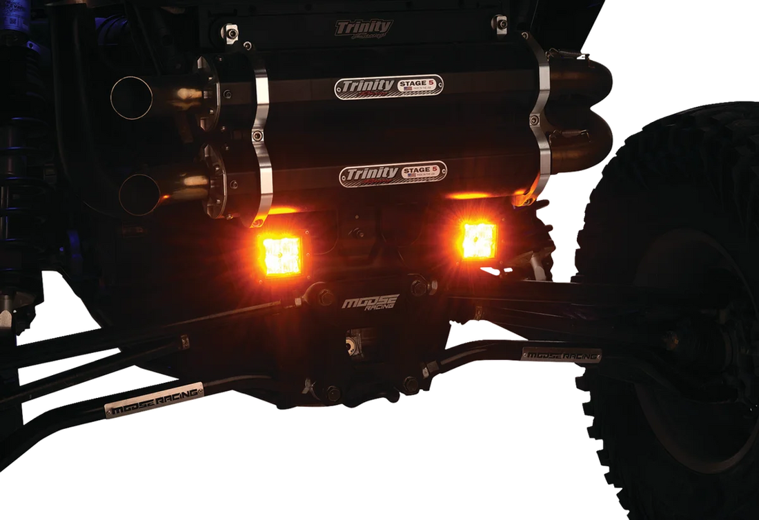 Moose Offroad Light Pods - LED - 3" - Amber MSE-LPKITA - Back View