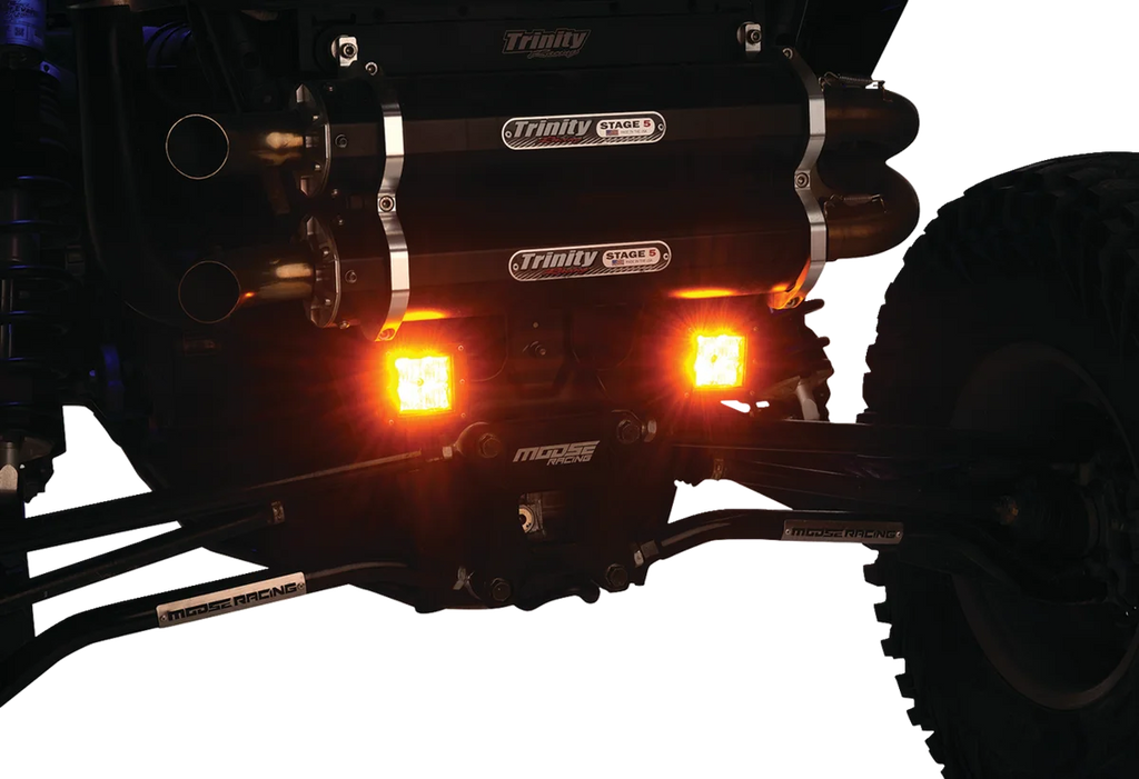 Moose Offroad Light Pods - LED - 3" - Amber MSE-LPKITA - Back View