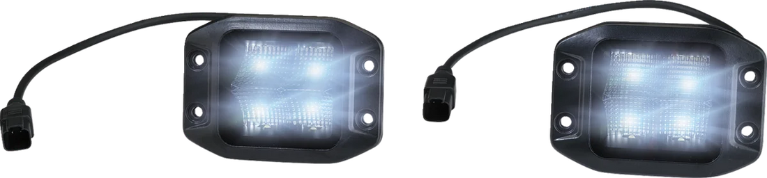 Moose Offroad Light Pods - LED - Flush Mount MSE-LPKITFG - Detail View
