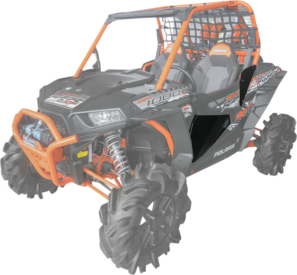 Moose Offroad Lower Door Insert - Black - 2444.7476.1 fits 2444 Polaris - Back View