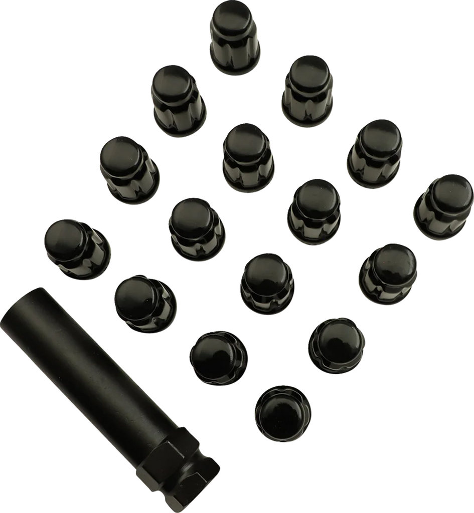 Moose Offroad Lug Nuts - Splined - 3/8-24 - Black - 16 Pack SPMO3803BL4 - Main Product View