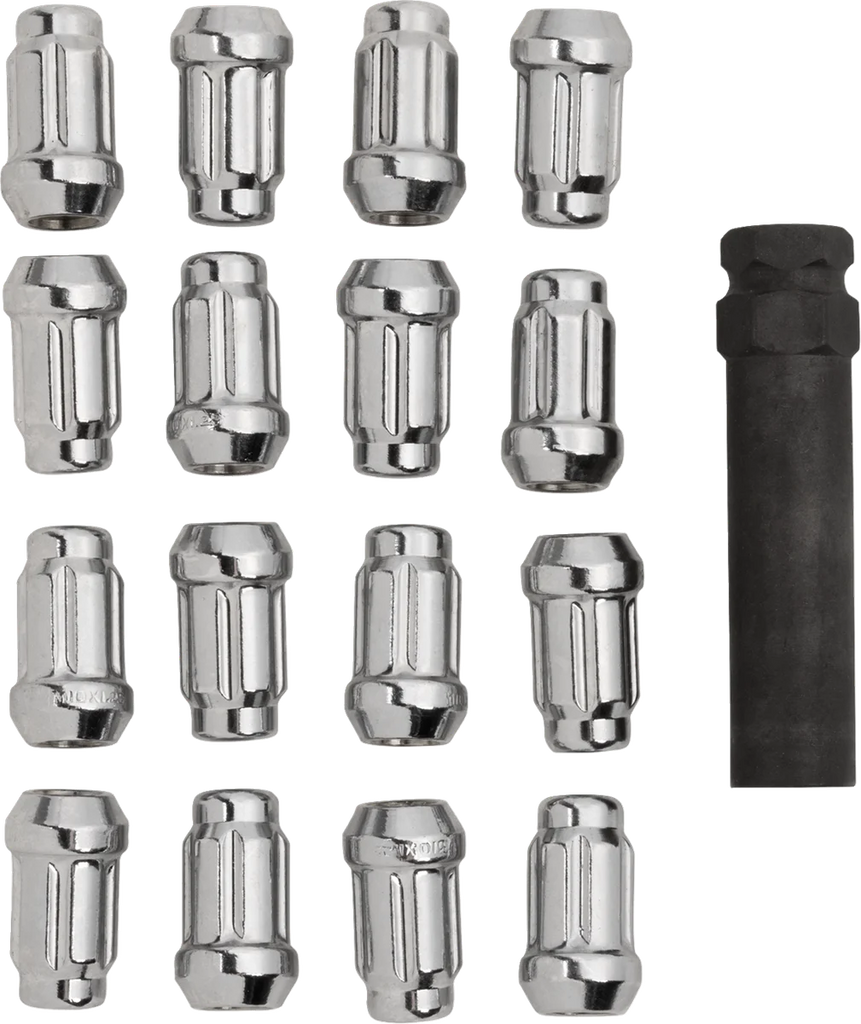 Moose Offroad Lug Nuts - Splined - M10 x 1.25 - Chrome - 16 Pack SPMO3808L4 - Main Product View