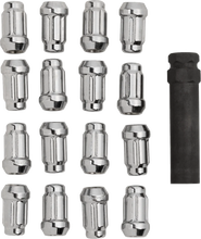 Load image into Gallery viewer, Moose Offroad Lug Nuts - Splined - M10 x 1.25 - Chrome - 16 Pack SPMO3808L4 - Main Product View