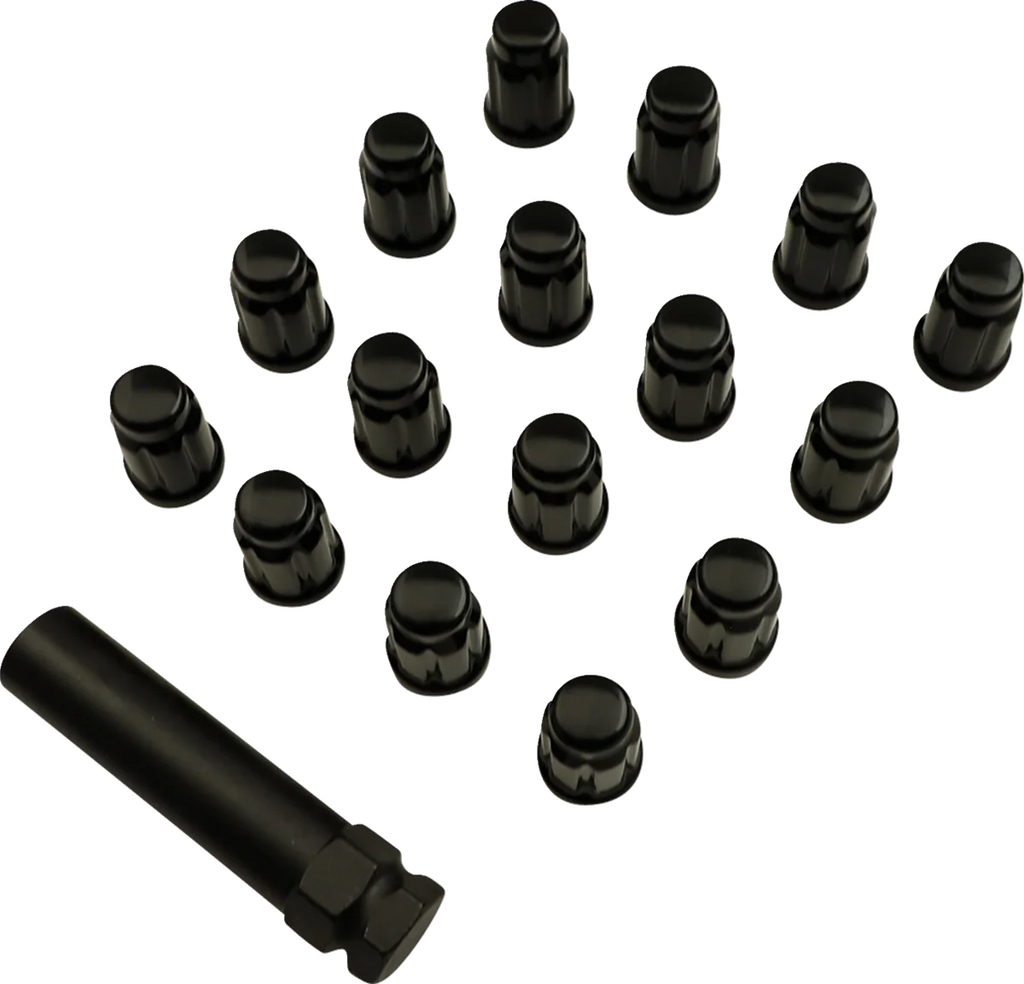 Moose Offroad Lug Nuts - Splined - M10 x 1.25 - Chrome - 16 Pack SPMO3808L4 - Side View