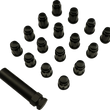 Load image into Gallery viewer, Moose Offroad Lug Nuts - Splined - M12 x 1.25 - Black - 16 Pack SPMO03806BL4 - Side View