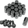 Load image into Gallery viewer, Moose Offroad Lug Nuts with Valve Stems - 12 mm x 1.25 - Black - Tapered - 16 Pack SP300MO206B - Main Product View