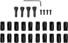 Load image into Gallery viewer, Moose Offroad Lug Nuts with Valve Stems - 12 mm x 1.50 - Black - Flat - 20 Pack SP300MO207B-20 - Main Product View