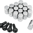 Load image into Gallery viewer, Moose Offroad Lug Nuts with Valve Stems - 3/8"-24 - Chrome - Tapered - 16 Pack SP300MO201 - Main Product View