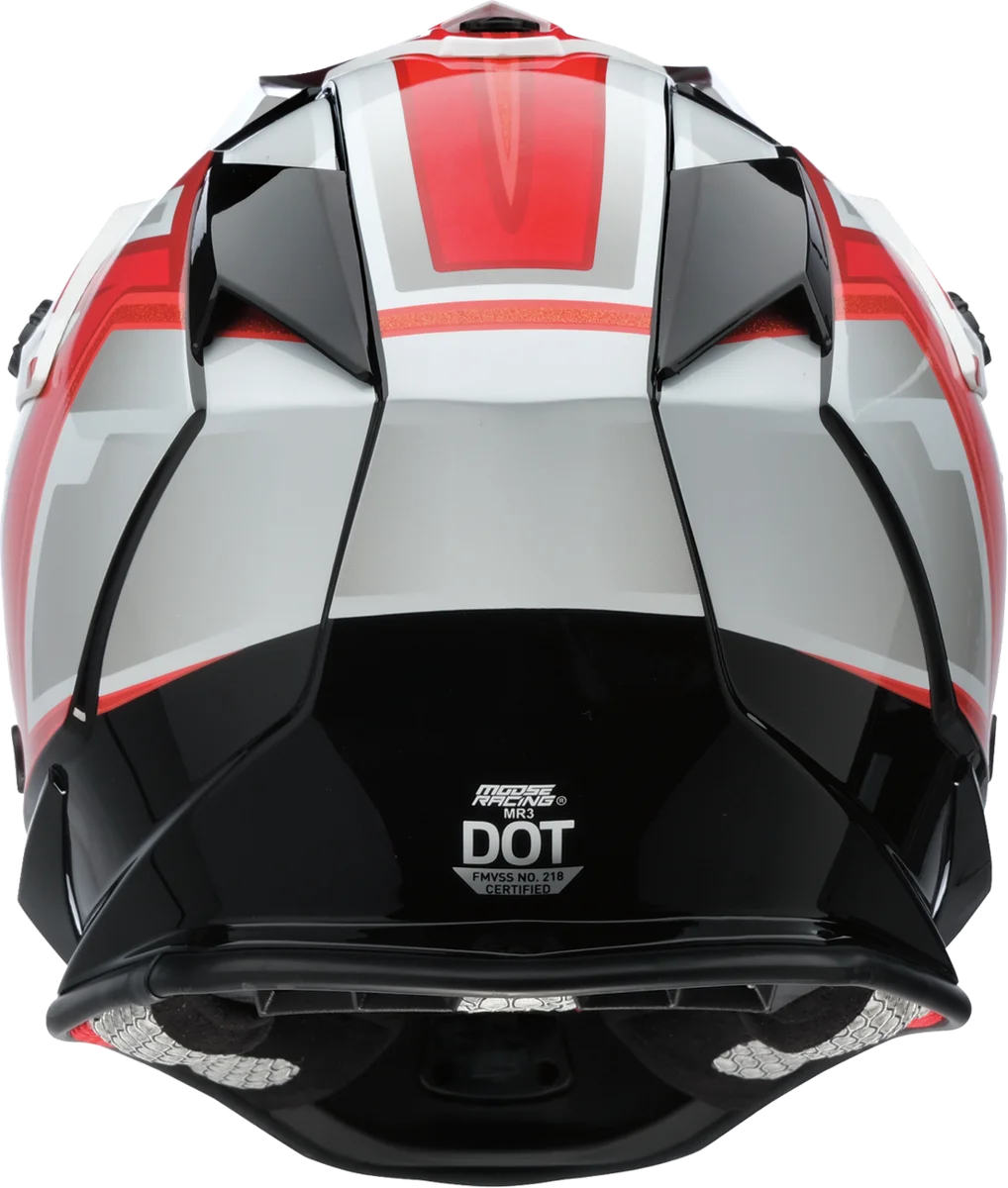 Moose Offroad MR3 Helmet - F.A.F. - White/Black/Red - Small 0110-8933 - Installation View