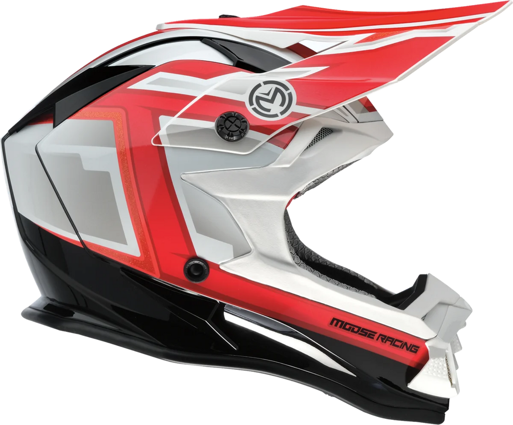 Moose Offroad MR3 Helmet - F.A.F. - White/Black/Red - XL 0110-8939 - Side View