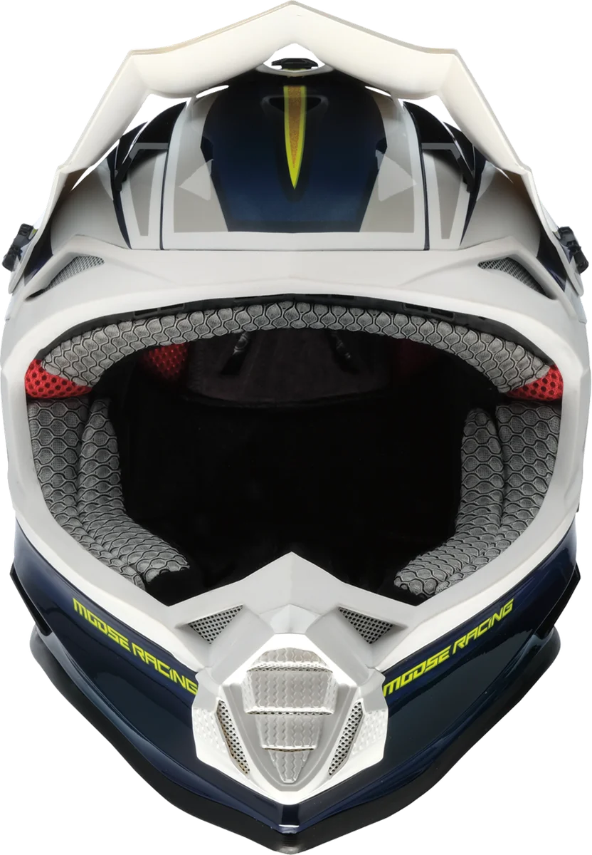 Moose Offroad MR3 Helmet - F.A.F. - White/Navy/Green - Large 0110-8945 - Side View