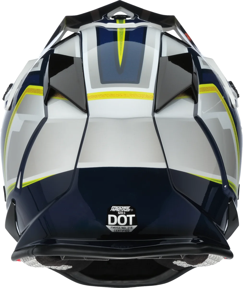 Moose Offroad MR3 Helmet - F.A.F. - White/Navy/Green - Small 0110-8943 - Installation View