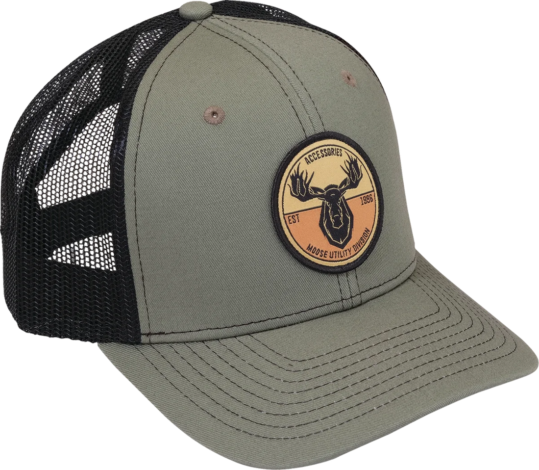 Moose Offroad MUD Badge Hat - Black/White C2902769 - Side View