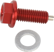 Load image into Gallery viewer, Moose Offroad Magnetic Drain Plug - Red - Honda DP129 - Main Product View