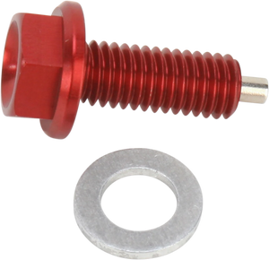 Moose Offroad Magnetic Drain Plug - Red - Honda DP129 - Main Product View