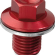 Load image into Gallery viewer, Moose Offroad Magnetic Drain Plug - Red - Honda | Kawasaki | Suzuki | Yamaha DP107-3 - Main Product View