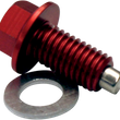 Load image into Gallery viewer, Moose Offroad Magnetic Drain Plug - Red - Kawasaki DP120 - Main Product View