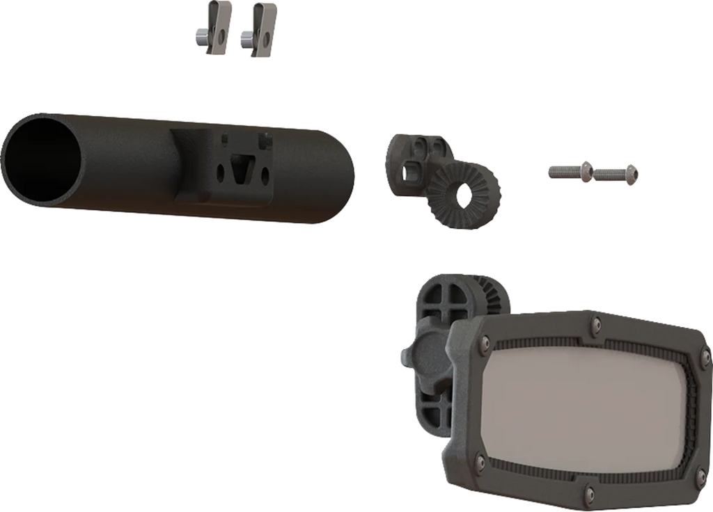 Moose Offroad Mirror Adapter - Rear View - 2-Hole - Black CTR-2BOLT - Side View