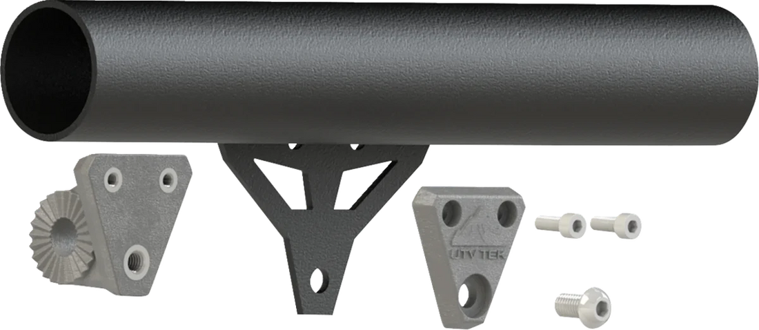 Moose Offroad Mirror Adapter - Rear View - Black CTR-TRITAB - Installation View