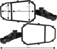 Load image into Gallery viewer, Moose Offroad Mirror - Elite Pro - Side View - Octagon - Black MEMIRKIT-ES2CCS - Side View