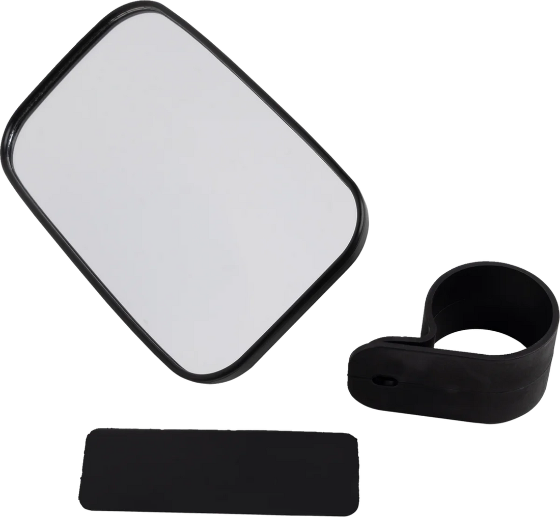 Moose Offroad Mirror - Rear View - Rectangle - Black - 2" 56-18039A - Side View