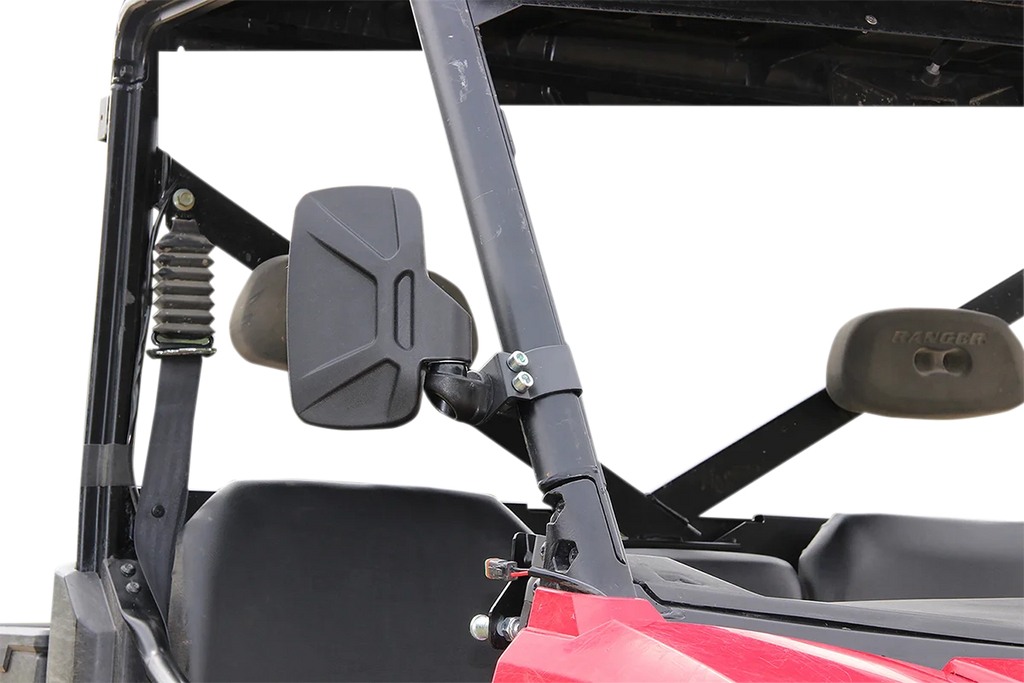 Moose Offroad Mirrors - Side View - Rectangle - Black 56-18083A - Back View
