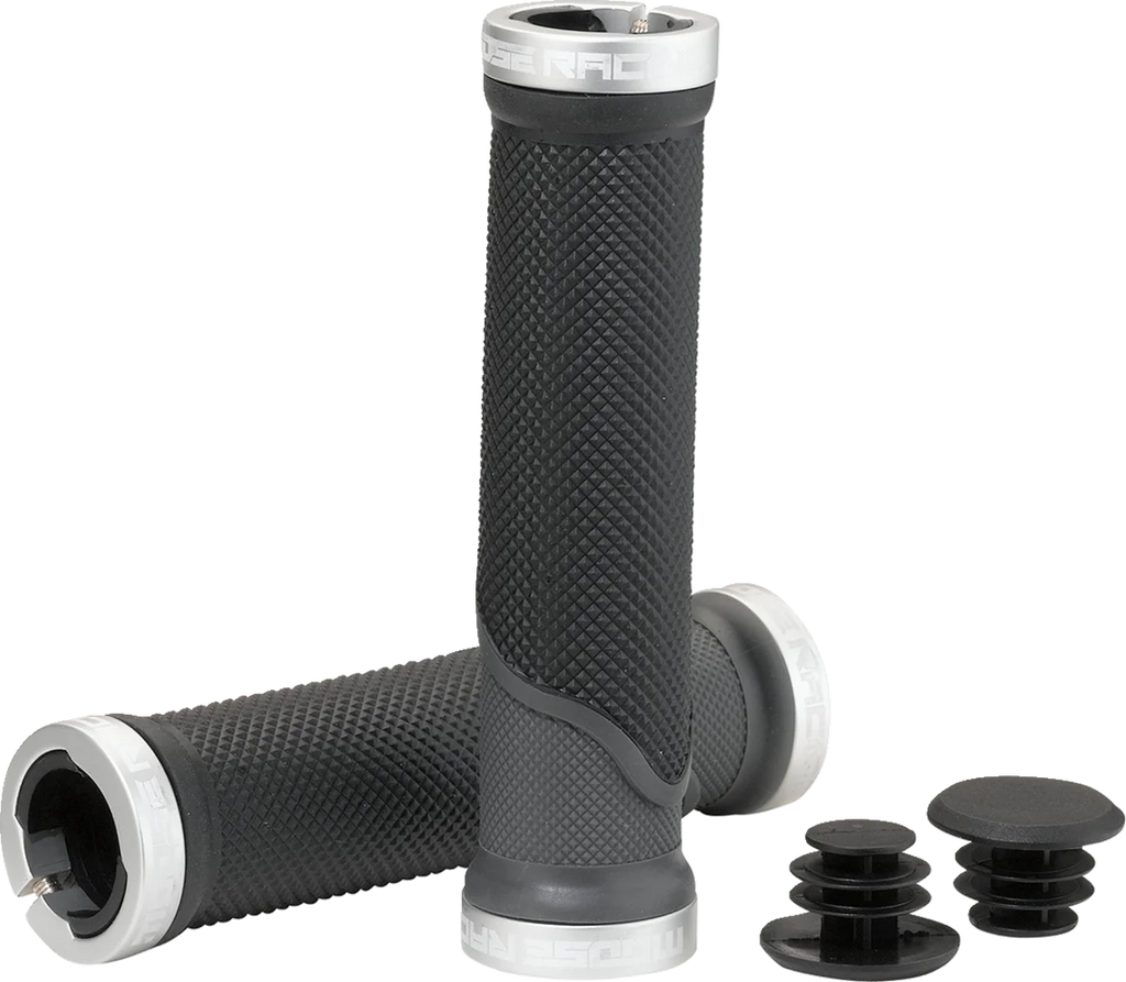Moose Offroad Mountain Bike Lock-On Grips - Black/Gray - 130 mm PRO-627EP - Main Product View