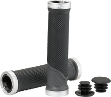 Load image into Gallery viewer, Moose Offroad Mountain Bike Lock-On Grips - Black/Gray - 130 mm PRO-627EP - Main Product View