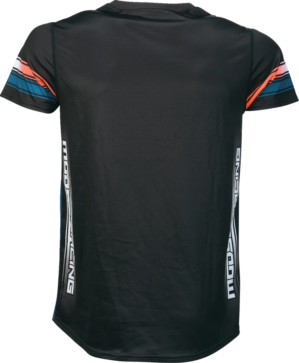 Moose Offroad Mountain Bike Short-Sleeve Jersey - Blue/Orange - Large 5020-0264 - Side View