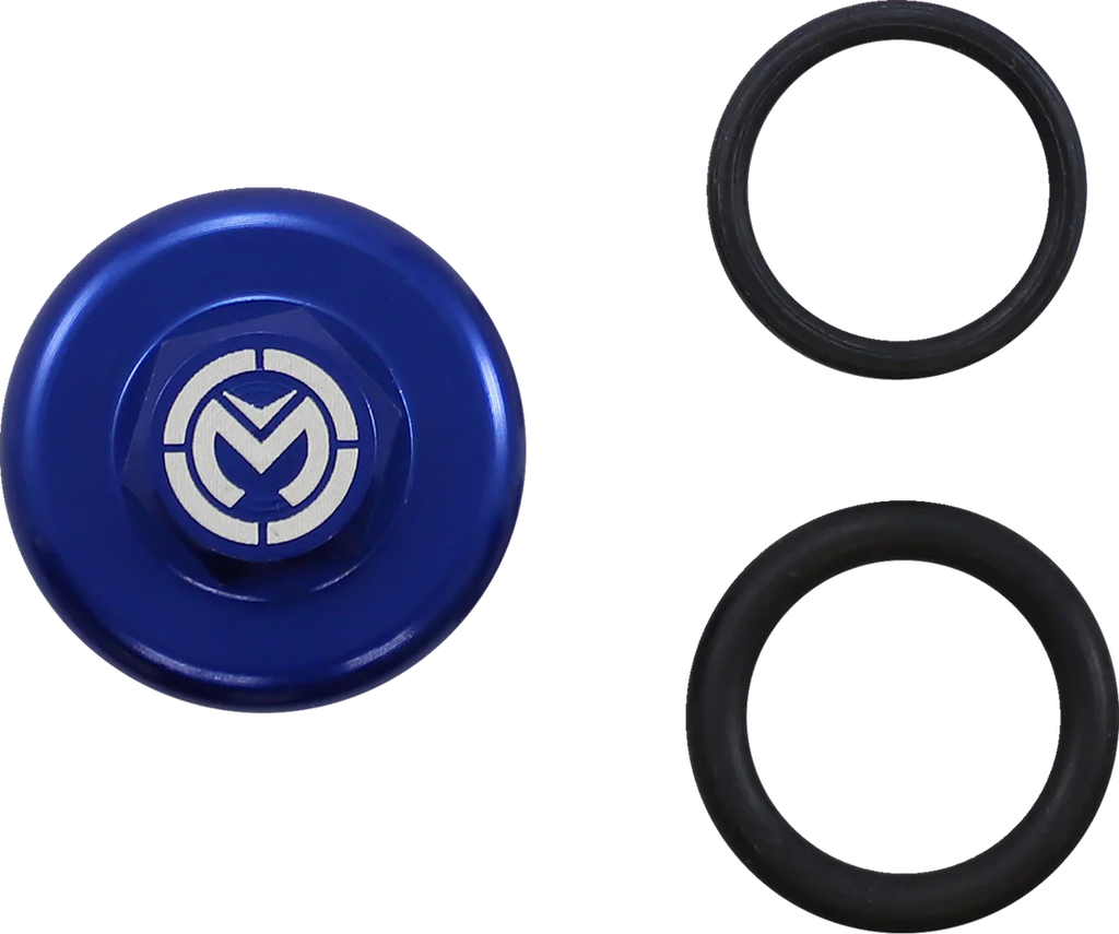 Moose Offroad Oil Cap - Blue - Yamaha T14-6302L - Main Product View