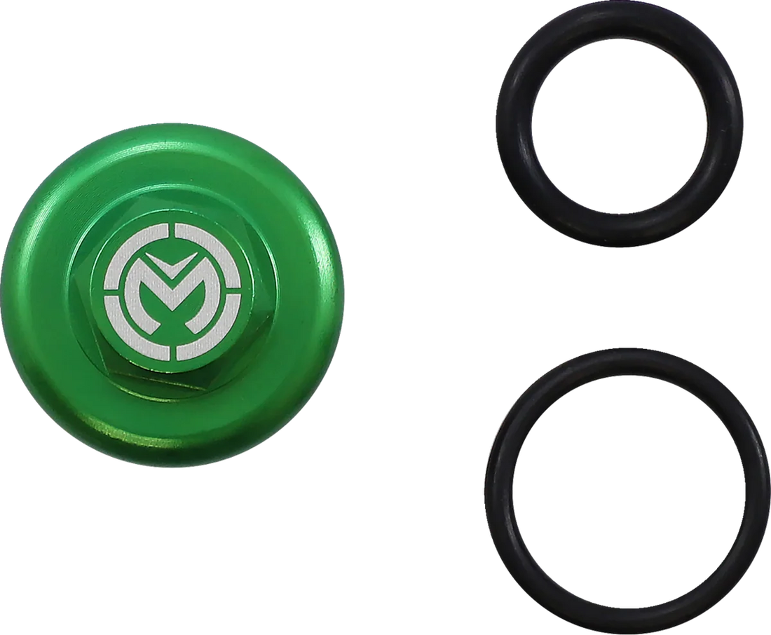 Moose Offroad Oil Cap - Blue - Yamaha T14-6302L - Side View